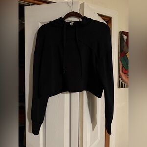 90 Degree By Reflex Black Women's Cropped Hoodie